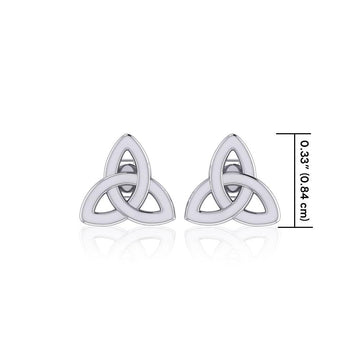 Trinity Knot Silver Post Earrings TER1747 - Jewelry